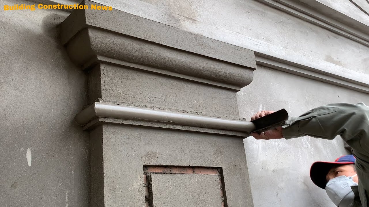 Latest Concrete Column Decoration And Construction Techniques Using Sand Brick Sand And Cement