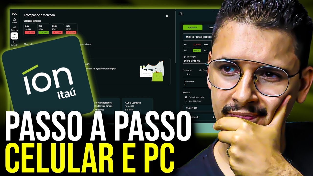 🟢Plataforma e Home Broker Corretora ÍON ITAÚ Passo a Passo Celular e PC para Iniciantes [2026]