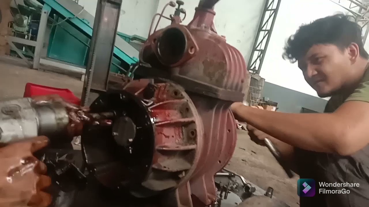 pompa vakum truk limbah jurop (proses pembongkaran)