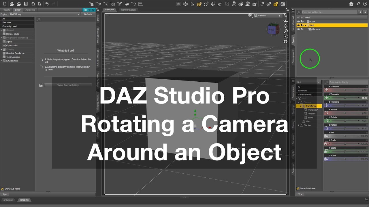 DAZ Studio Pro – Rotating a Camera Around an Object