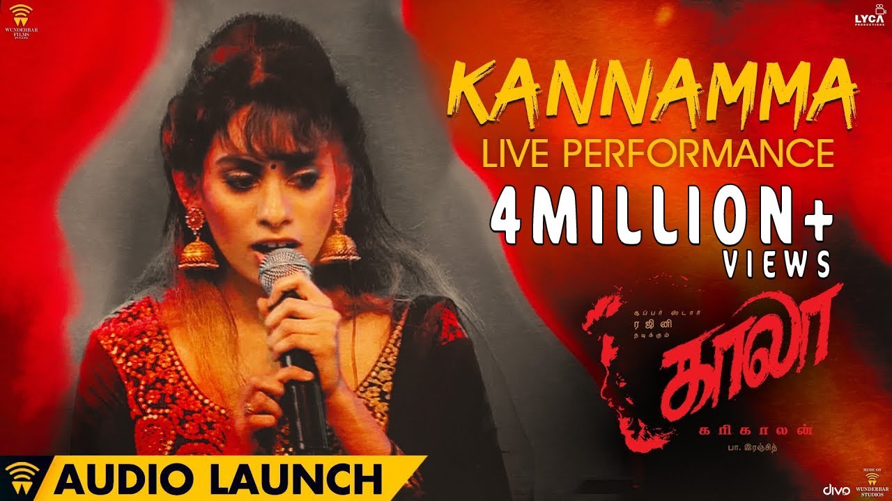 Kannamma Live Performance at Kaala Audio Launch | Rajinikanth | Pa Ranjith | Santhosh Narayanan