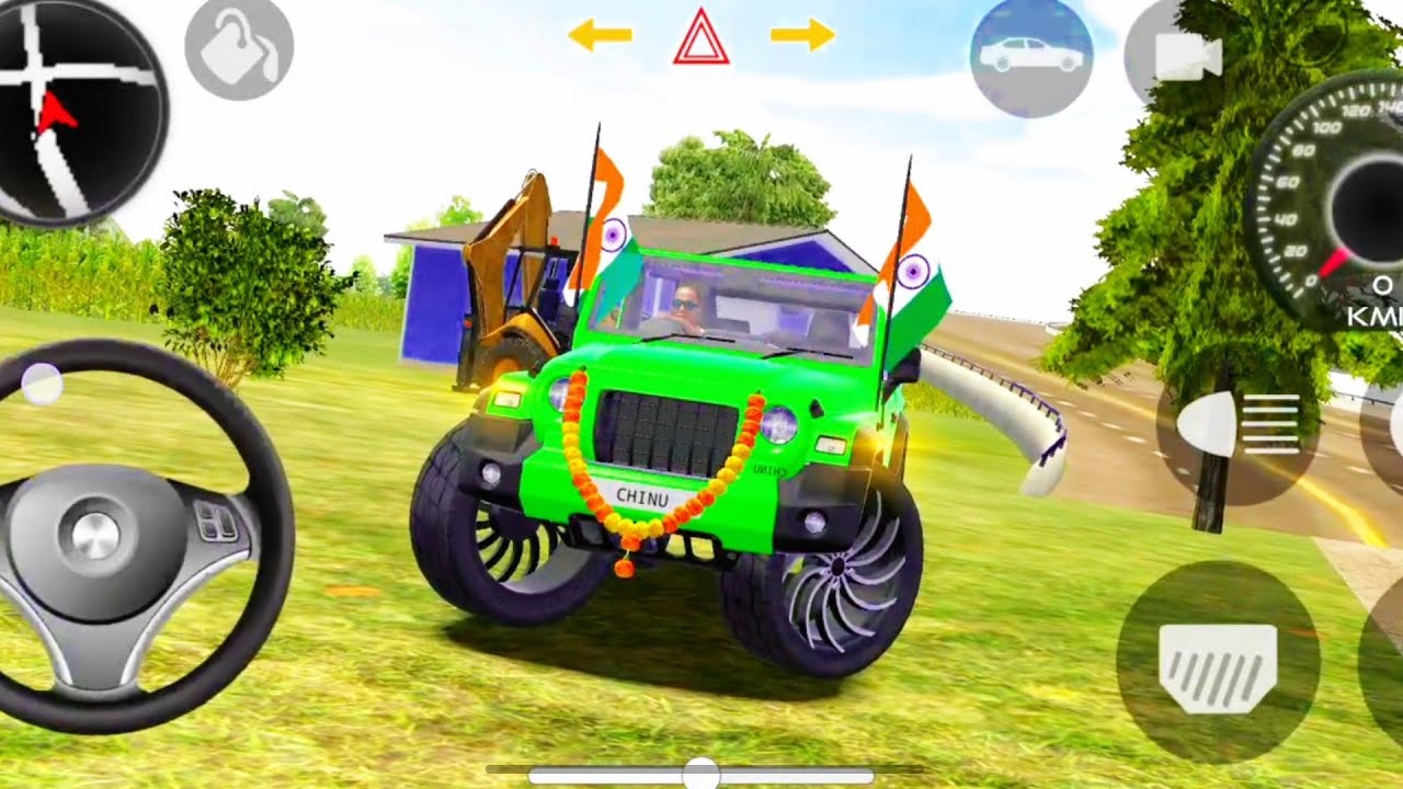Green 💚 Thar 4x4 Indian Cars Simulator 3D Game Play 