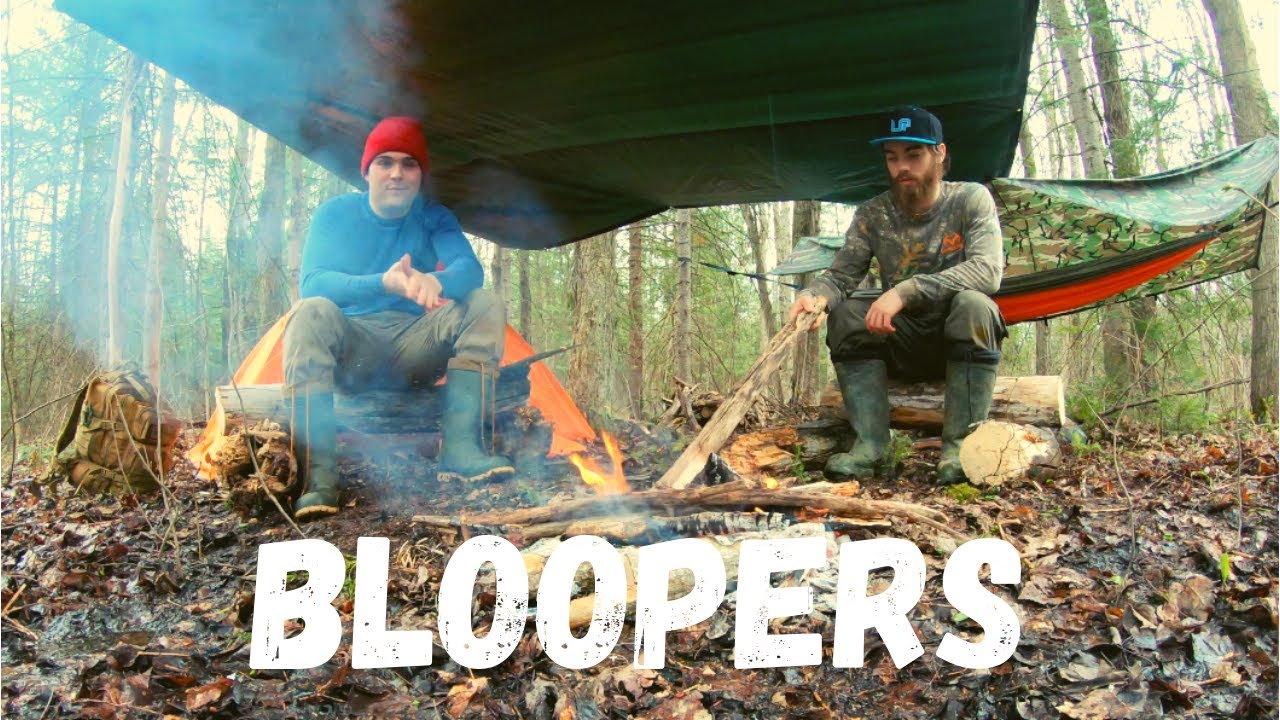 First Time Camping in the Rain (Tent Shelter) w/Tyson Peers (BLOOPERS)