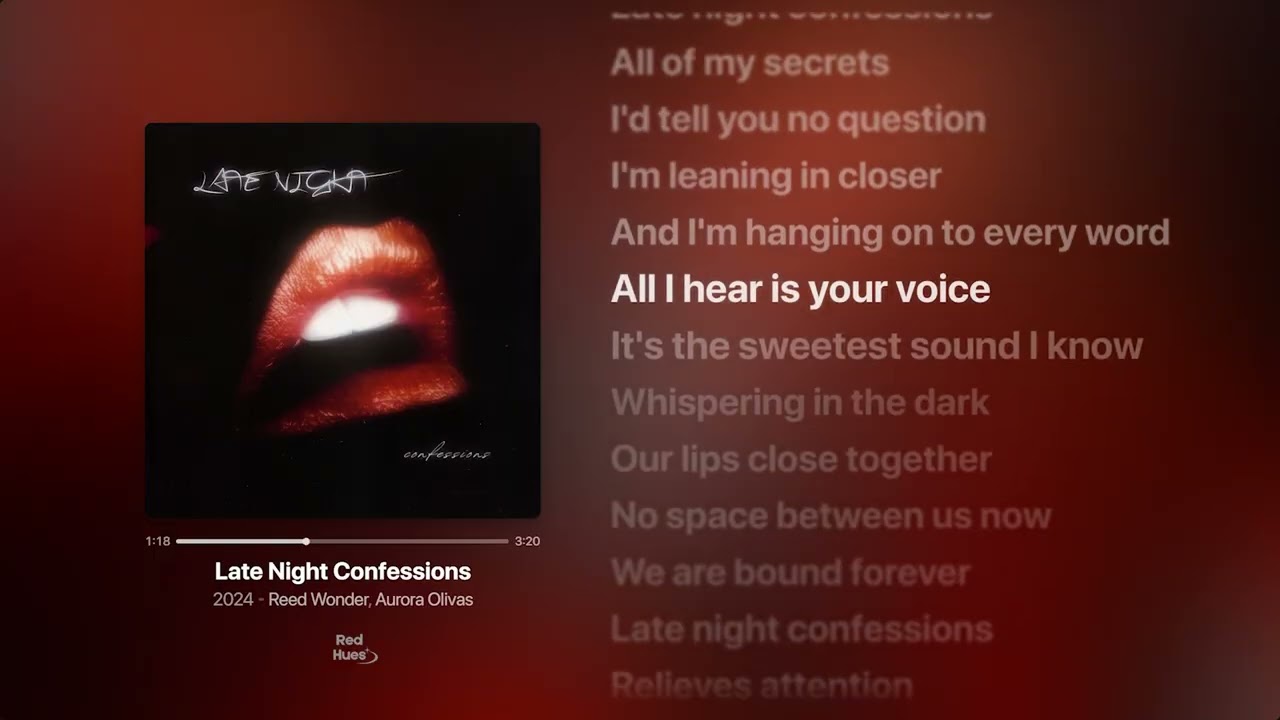 Reed Wonder, Aurora Olivas - Late Night Confessions (Lyrics) | Red hues lyrics