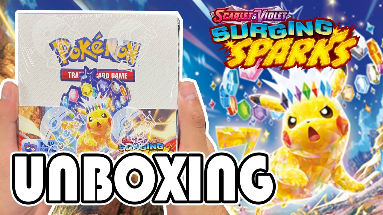 Pokémon TCG Surging Sparks Booster Box Unboxing