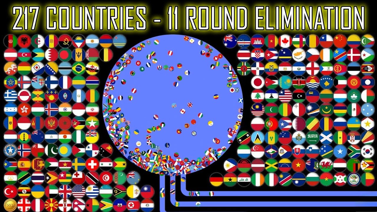 217 Countries - 11 Round Ultimate Eliminations | WORLD MARBLE RACE #88