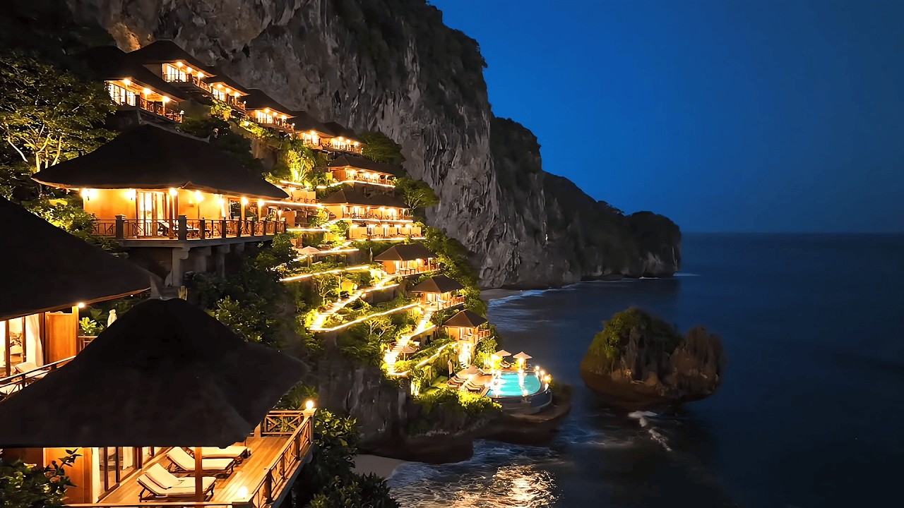 Imagine Sleeping Here 🌊 | Luxury Moonlit Resort with Calm Piano