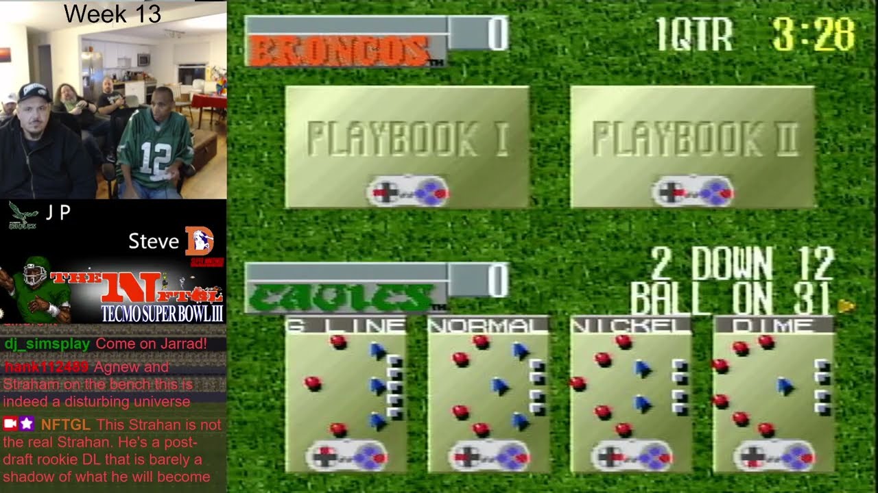 NFTGL s31e33 Philadelphia Eagles at Denver Broncos Tecmo Super Bowl III game 182