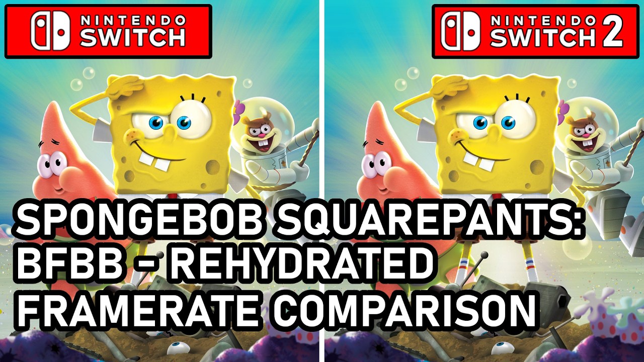 SpongeBob SquarePants: Battle for Bikini Bottom  |  Switch vs Switch 2 |  Frame Rate Comparison