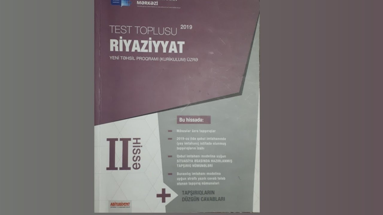 Test toplu.2-ci hisse.Fezada dūz xetler ve müsteviler testinin izahlı helleri (1-44)