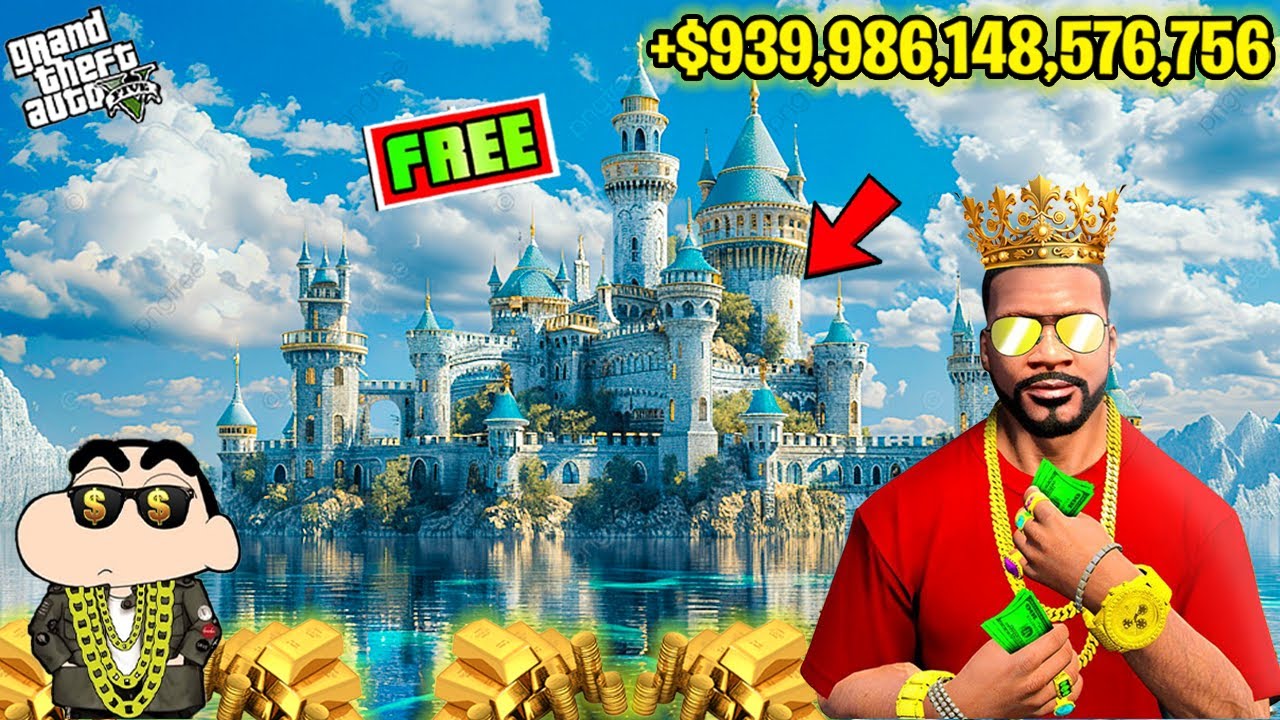 FRANKLIN TOUCH ANYTHING BECOME GOLD & DIAMOND || EVERYTHING IS FREE IN GTA 5 !