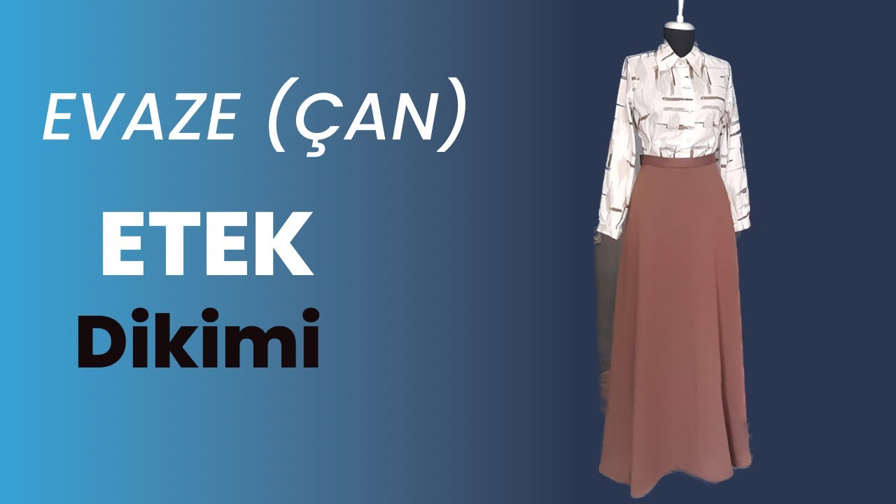 Temel etek kalıbı ile çan(evaze) etek dikelim//Let's sew a bell skirt with the basic skirt pattern