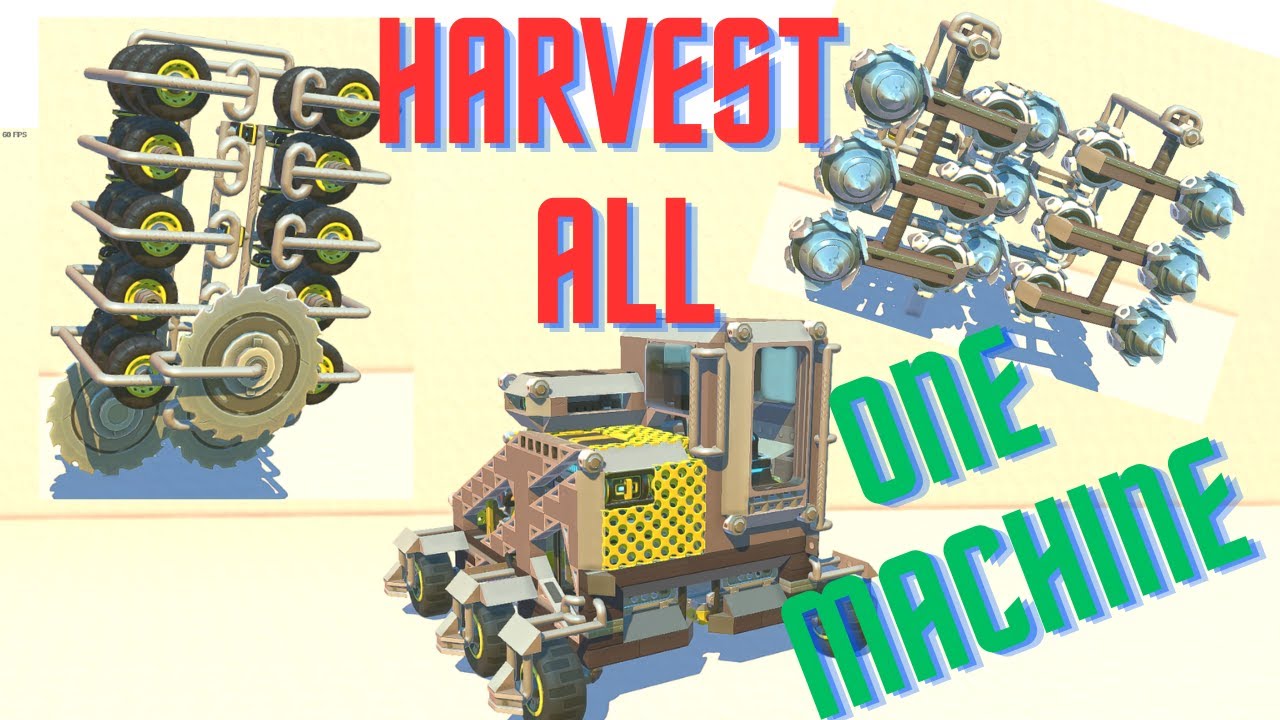 I MADE A TREE HARVEST ATTACHMENT FOR MY MINING COMBINE | Scrap Mechanic Concept