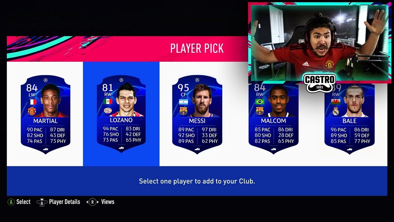 MY UCL PLAYER PICK PACK! 80 X SBC PACKS! FIFA 19