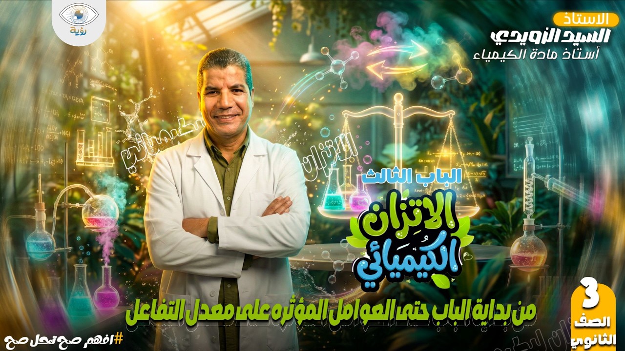 1 - الإتزان الكيميائي : من بداية الباب حتى العوامل المؤثرة على معدل التفاعل