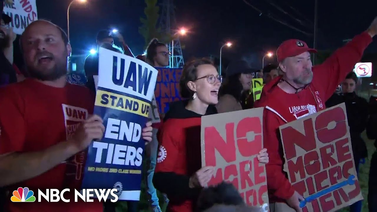 Thousands of auto workers strike as UAW and big three fail to reach a deal