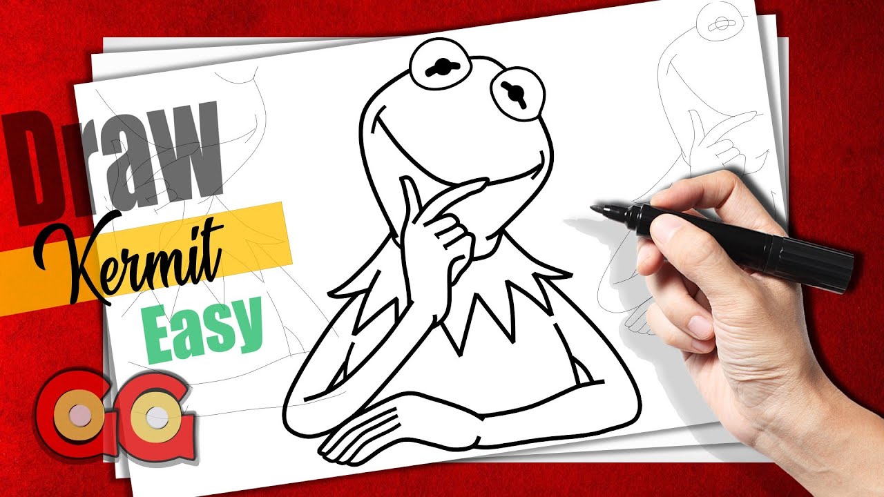 🐸 How To Draw KERMIT the FROG | Easy | Step by Step - Drawing lesson KERMIT the FROG ✍