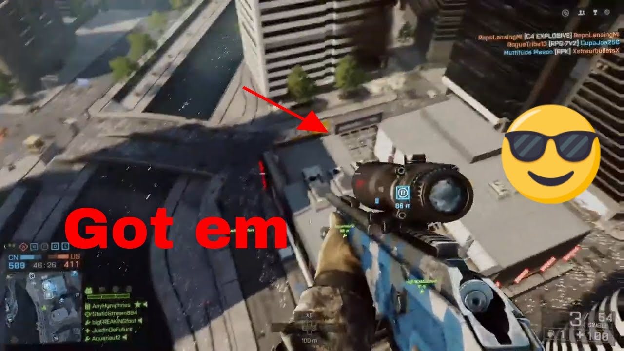 BattleField 4 sniper Clips and funny moments 