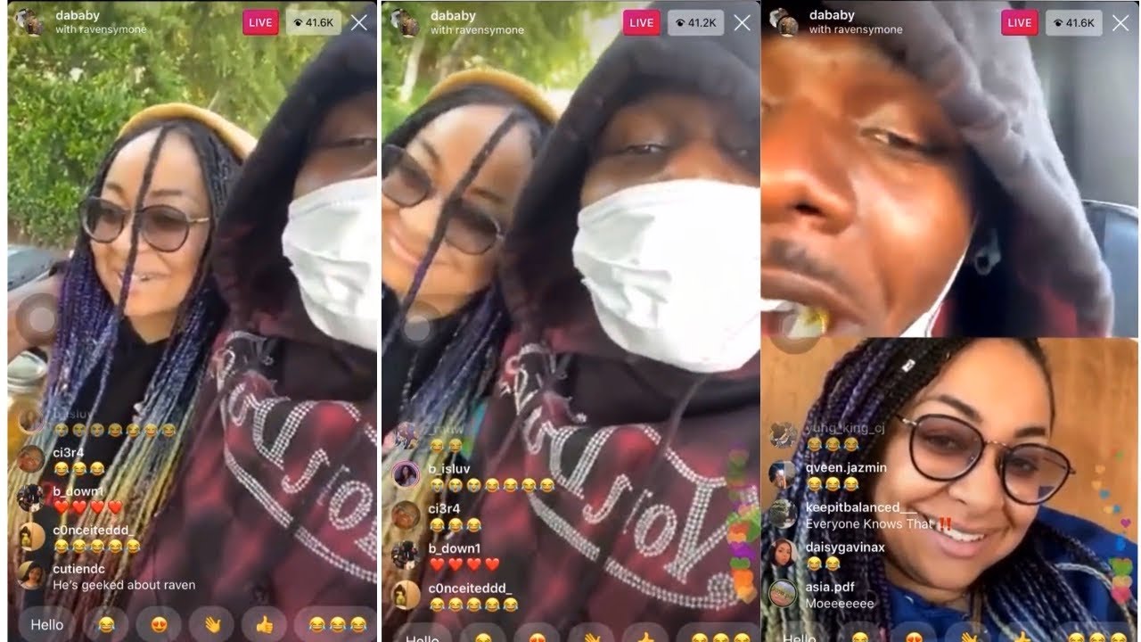 DaBaby goes to Raven Symone HOUSE 😱 on live *MUST SEE* ‼️