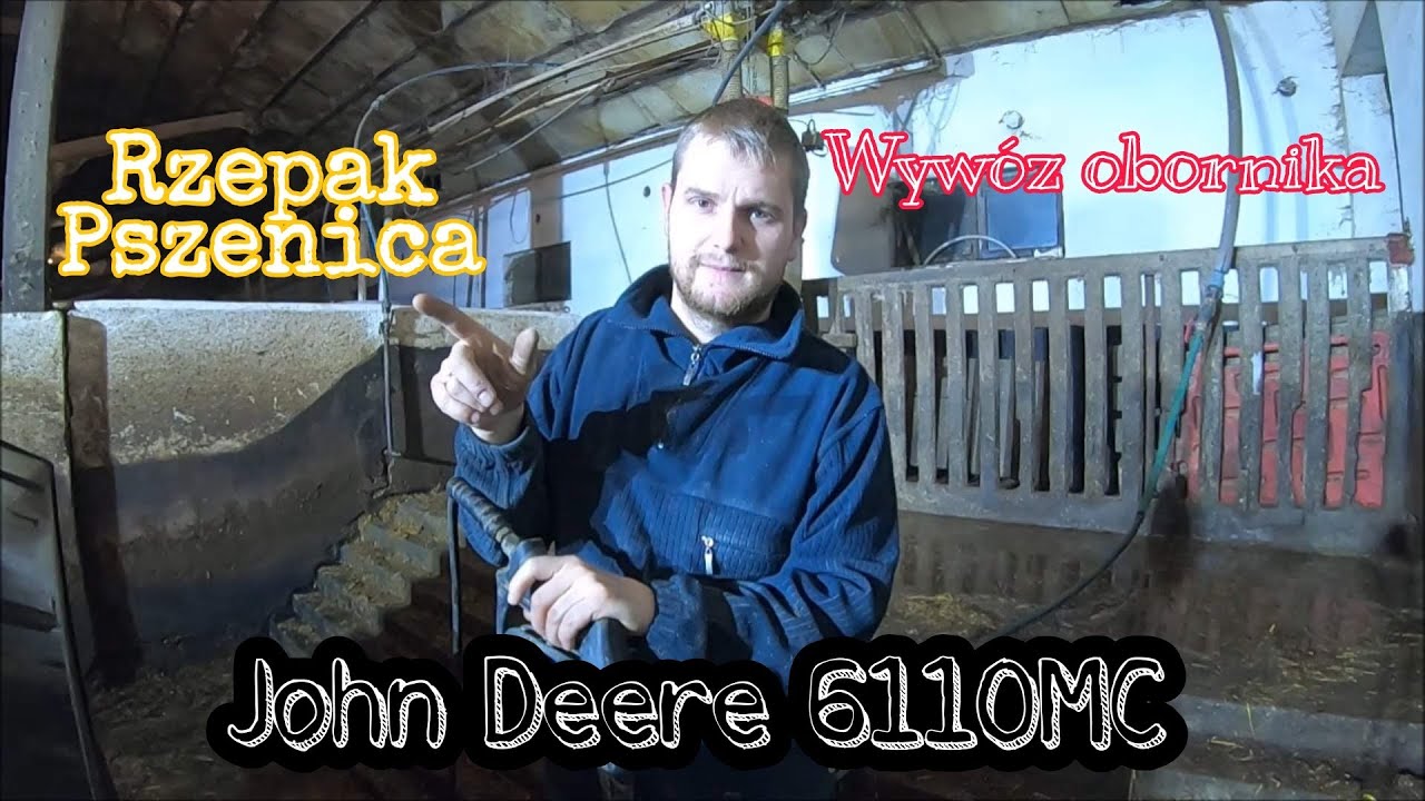 John Deere 6110 MC wyw&oacute;z obornika/ Wojtek i Szymek nagrywają Vloga