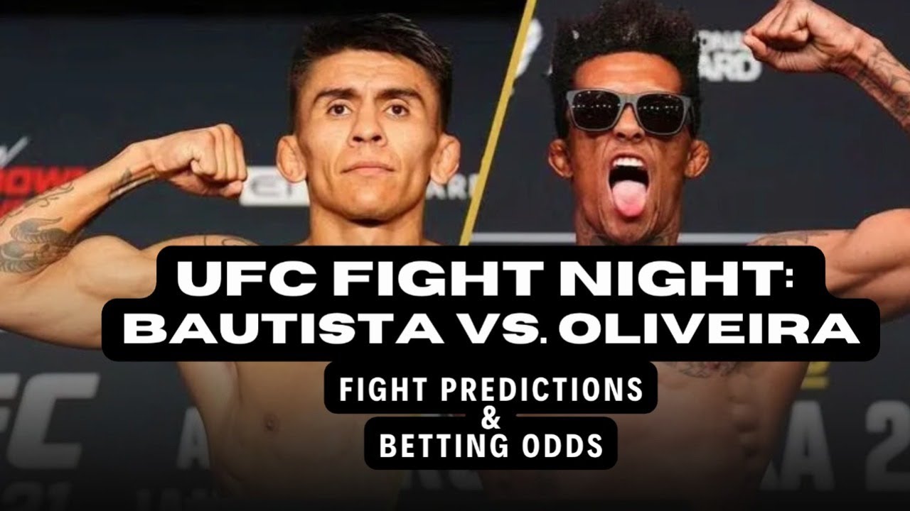 UFC Fight Night Prediction & Betting Show: Bautista vs Oliveira | Sitting RingSide & FightBookMMA