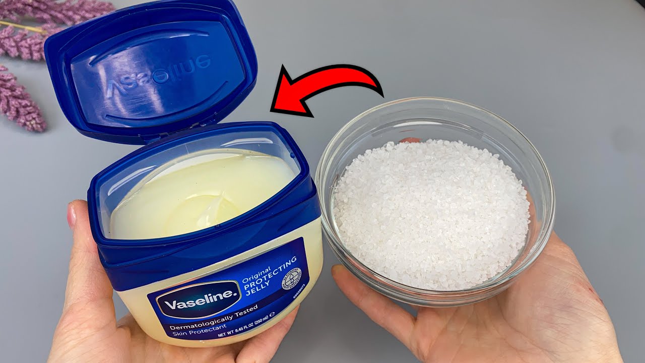 Vaseline plus Salt, I didn’t expect to have such a miraculous effect, it’s really easy to use!