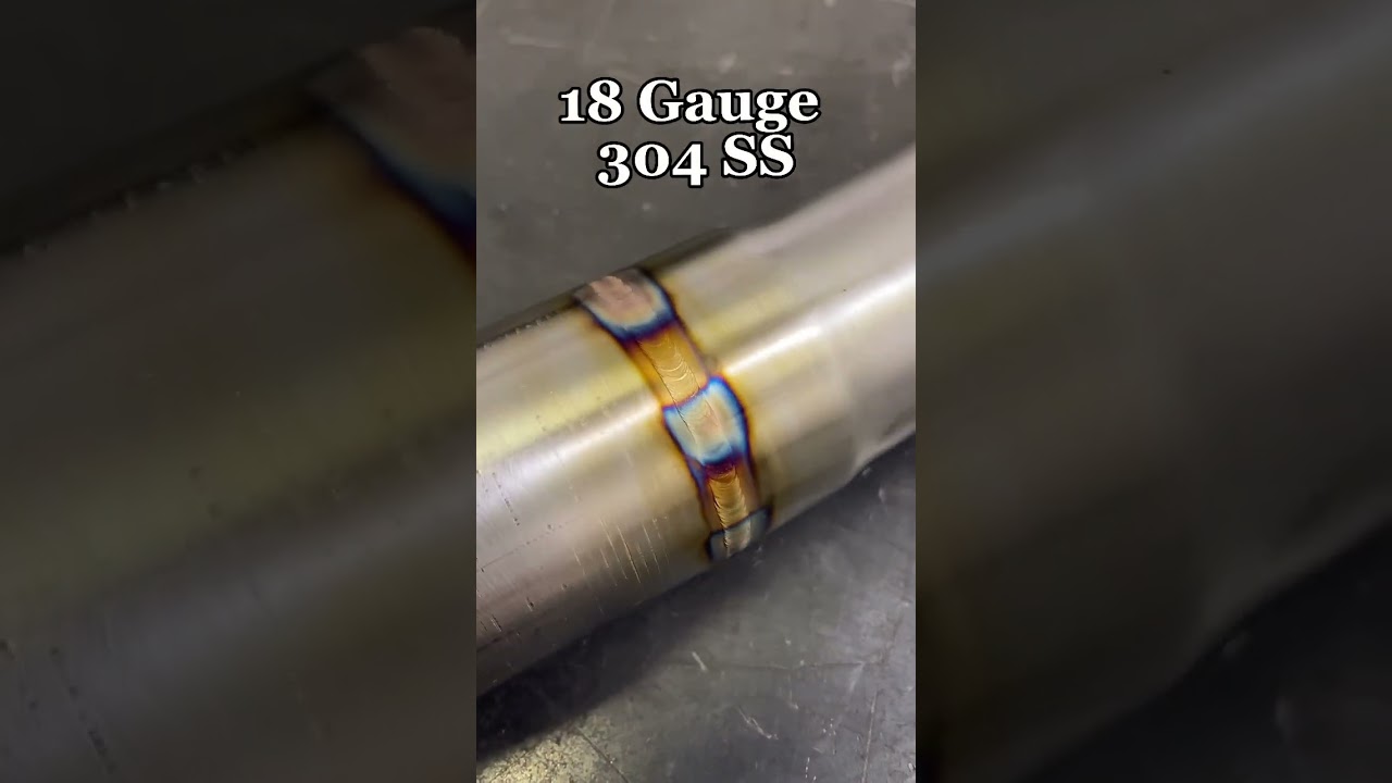 TIG welding 18 gauge 304 stainless steel, racing exhaust.