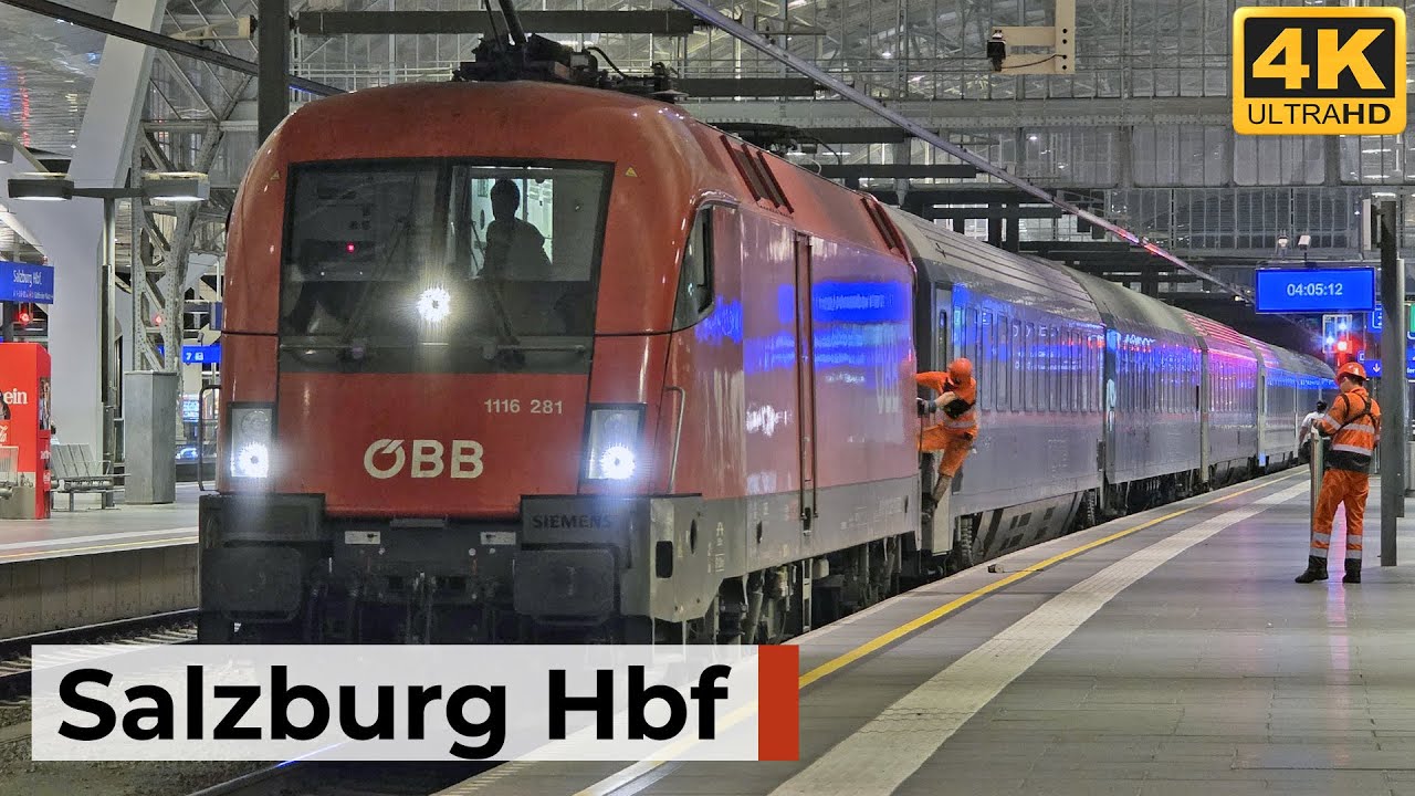 Salzburg Hbf 10.08.2025 - Nachtzug-Kuppelaktionen & spannende Zugbewegungen am frühen Morgen