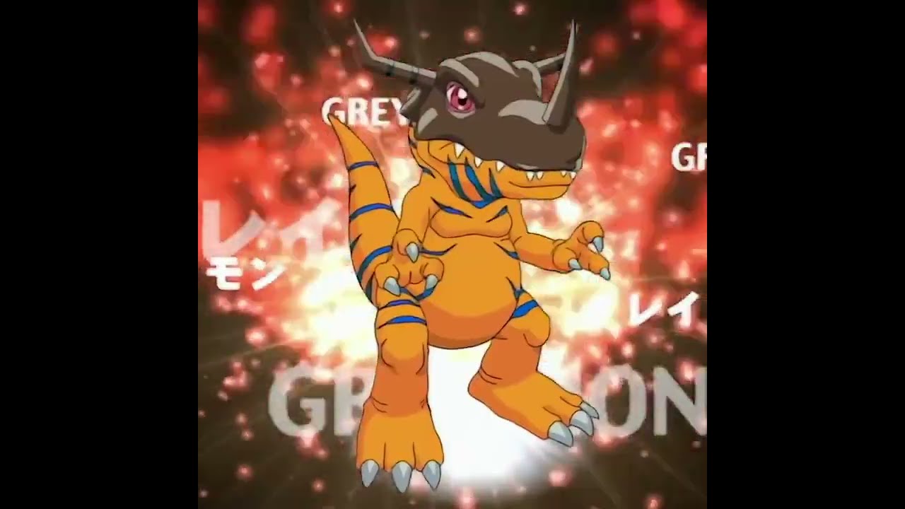 Digimon 01 - Agumon - Evolution - Greymon