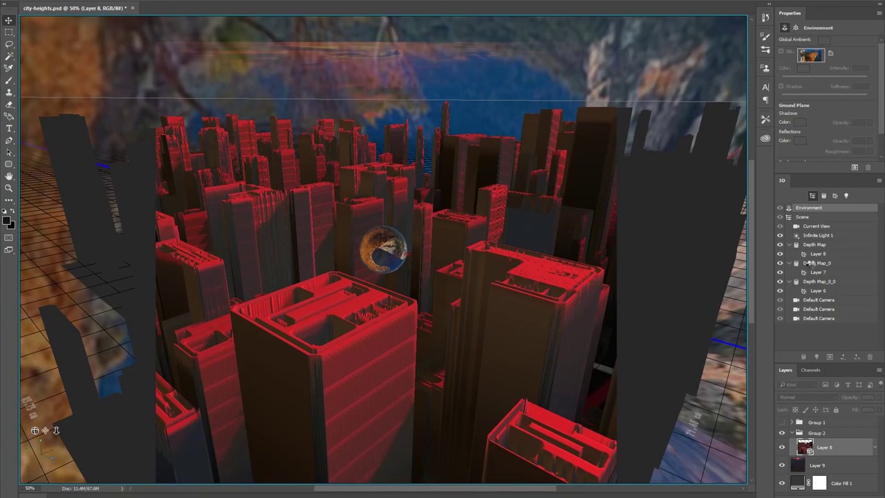Red city photoshop demo