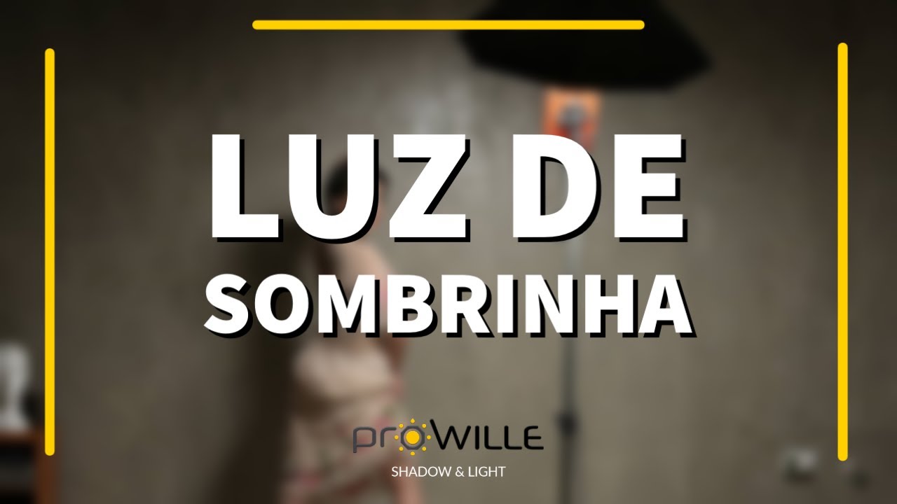 Fazendo uma luz elegante no estúdio com sombrinha