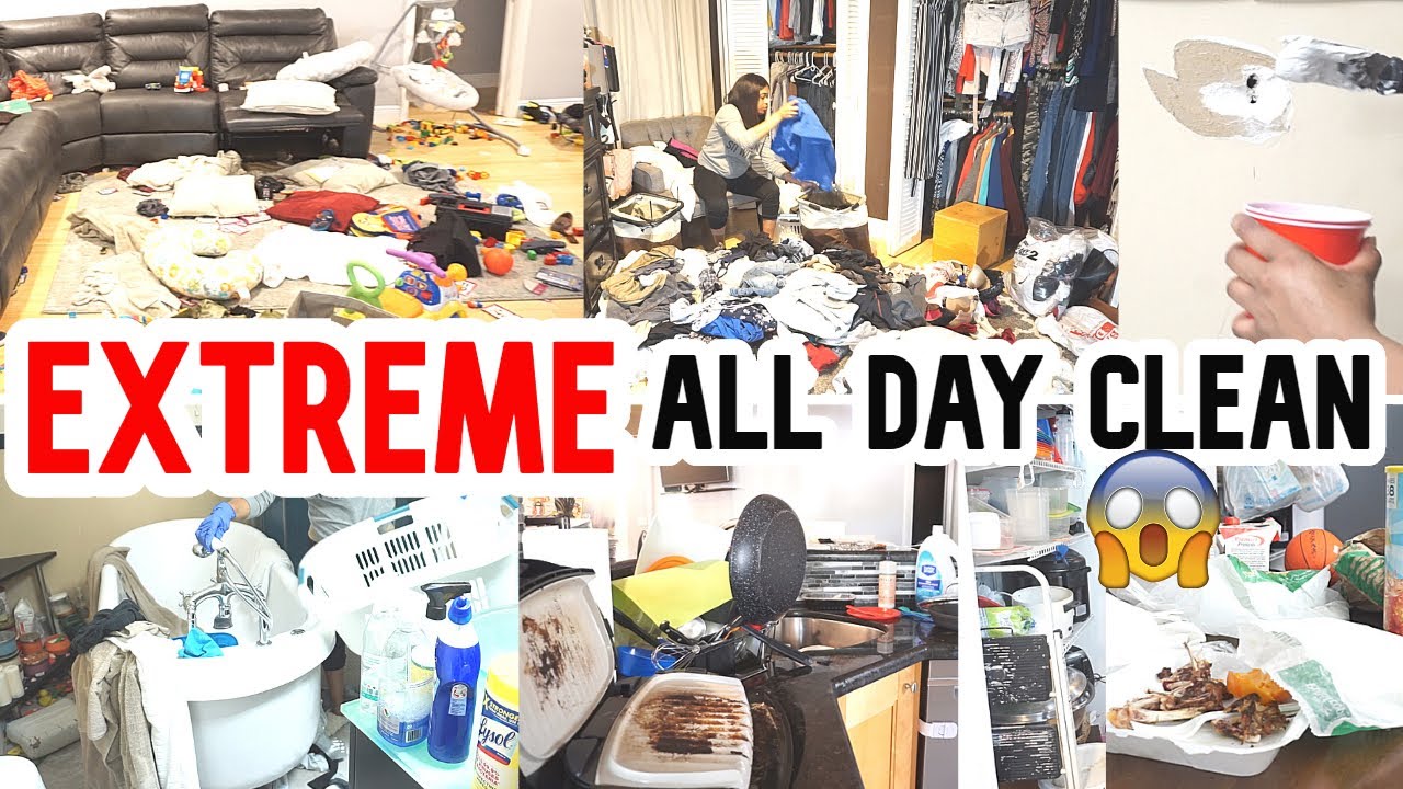 NEW! ALL DAY WHOLE HOUSE CLEAN WITH ME / CLEAN WITH ME /CLEANING MOTIVATION / COMPLETE DISASTER/SAHM