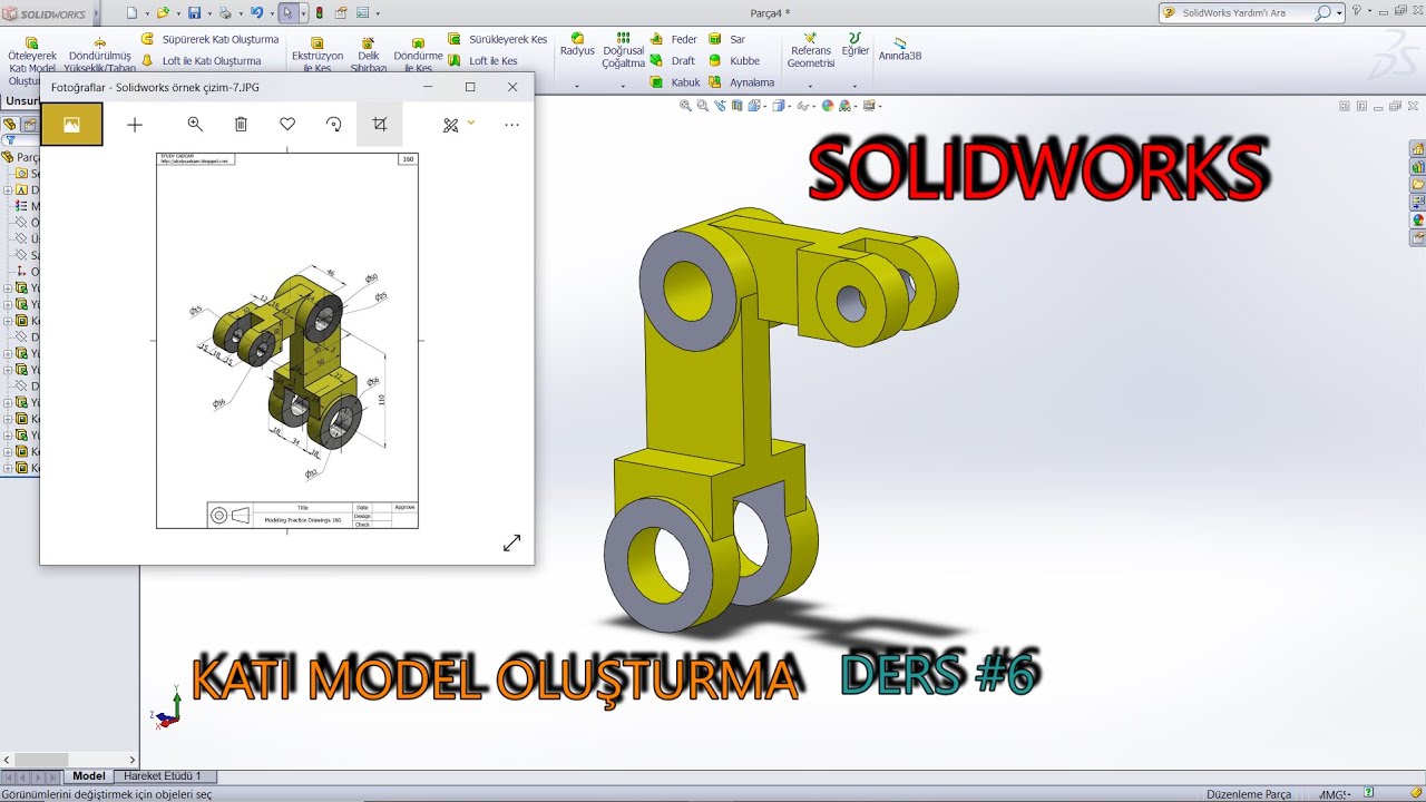 SolidWorks Katı Model Oluşturma #6