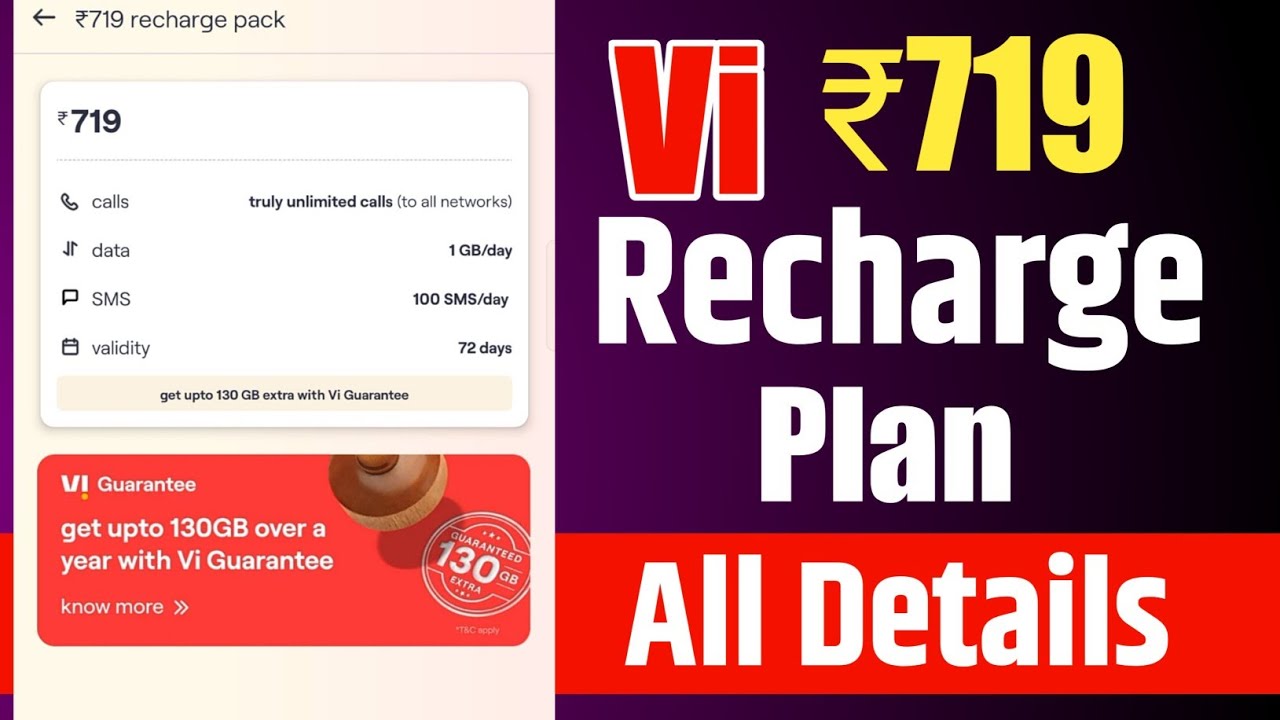 Vi ₹719 New 2025 Recharge Plan All Details And Velidity 🔥 | Vodafone Idea ₹719 Recharge Plan