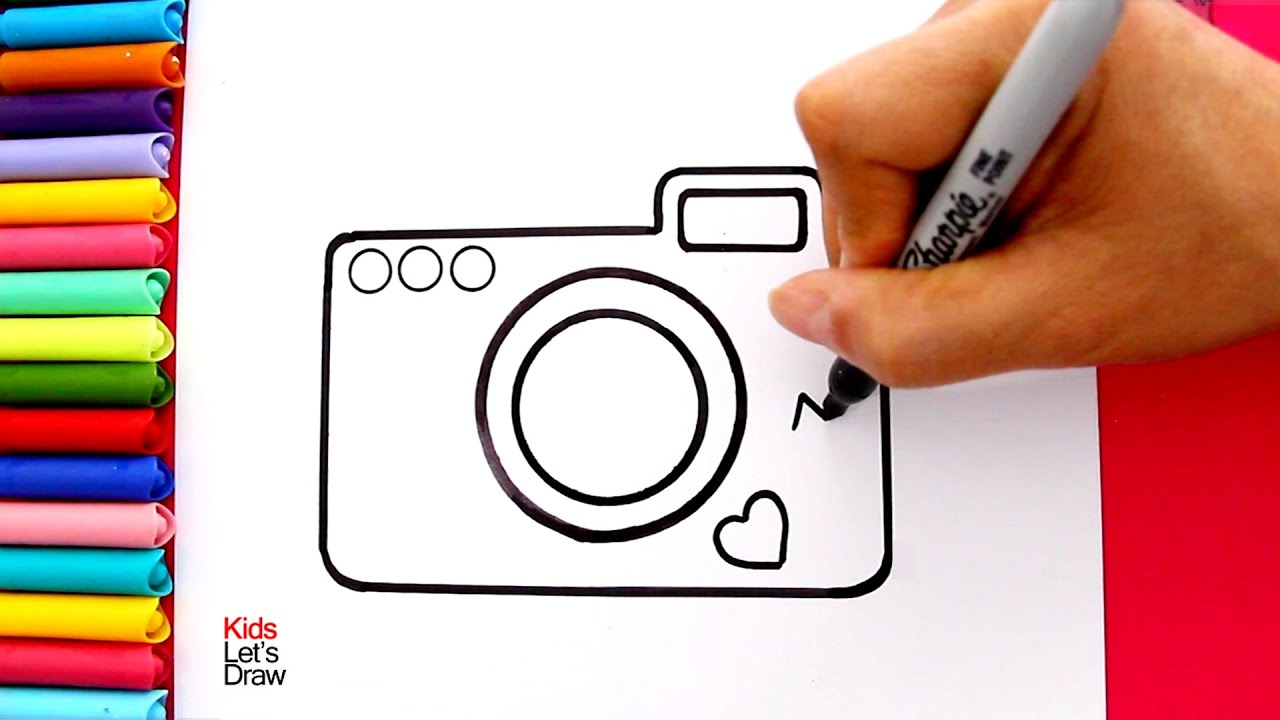 Aprende a dibujar una CÁMARA DE FOTOS con Brillantina | How to Draw a Glitter Photo Camera