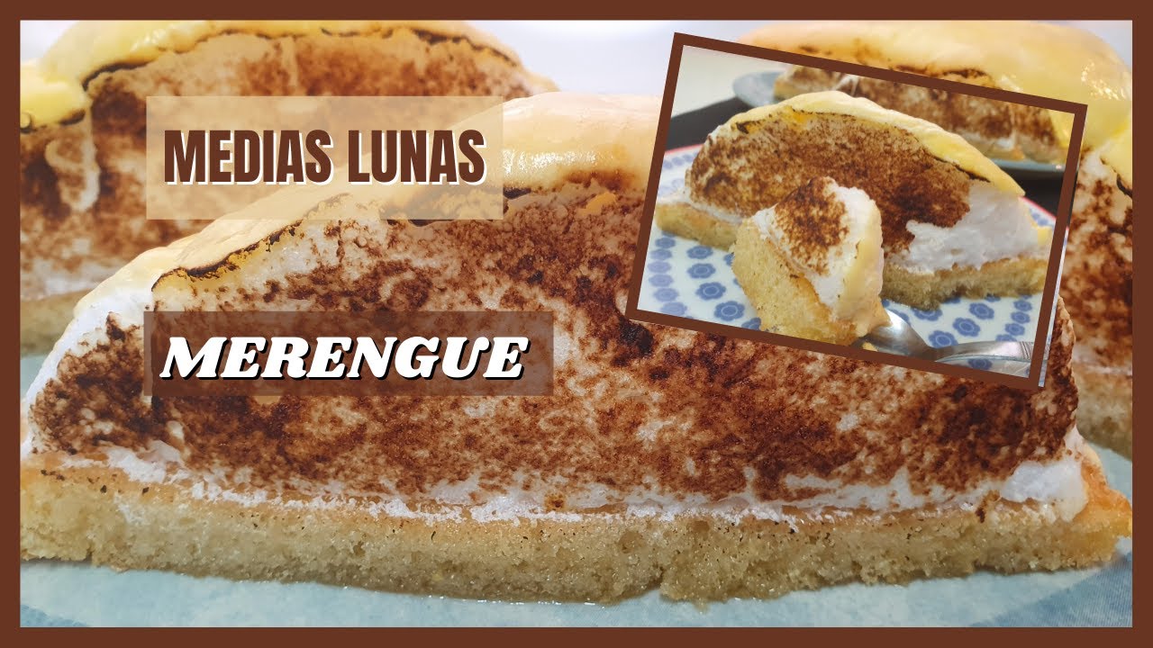 🌙MEDIAS LUNAS de MERENGUE😋 con thermomix #mediaslunas #thermomix #postre #merengue
