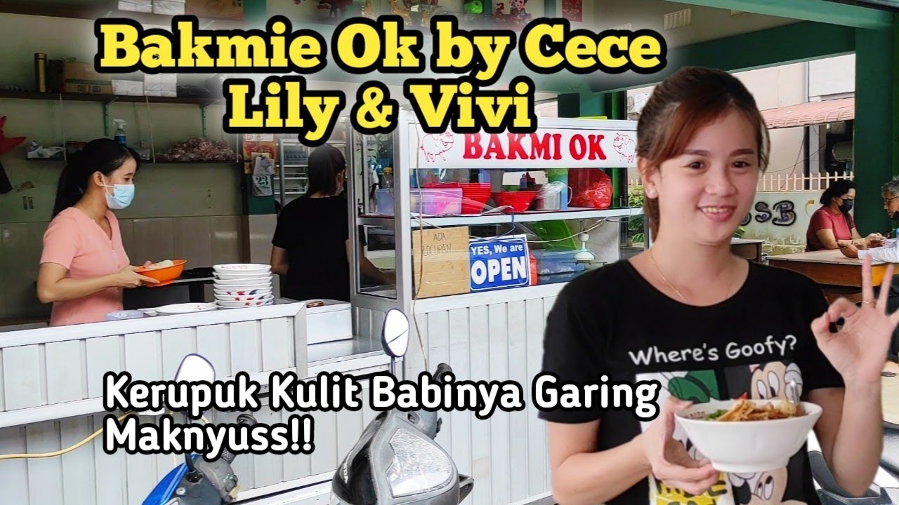 Bakmi Oke Banget. Yang masak 2 Cece Amoy bersaudara. Kerupuk Babinya garing maknyuss.