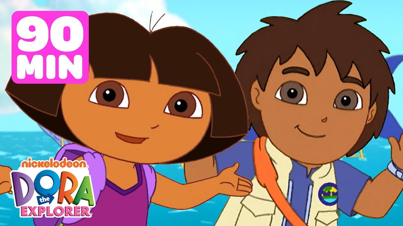 Dora the Explorer's Air and Water Rescues! w/ Diego 🌊💨 90 Minutes | Dora & Friends