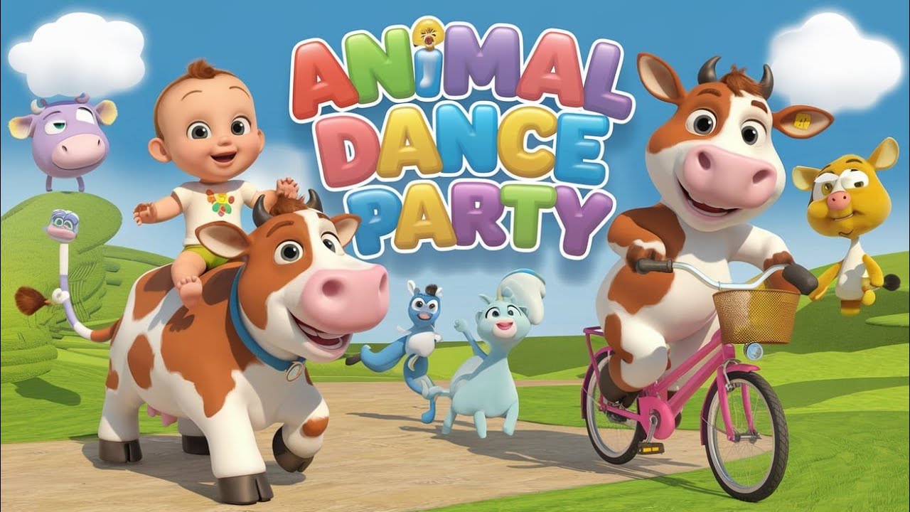 The Animal Dance Party Song | Fun Kids Song to Learn Animal Sounds & Moves | funfinity Kids