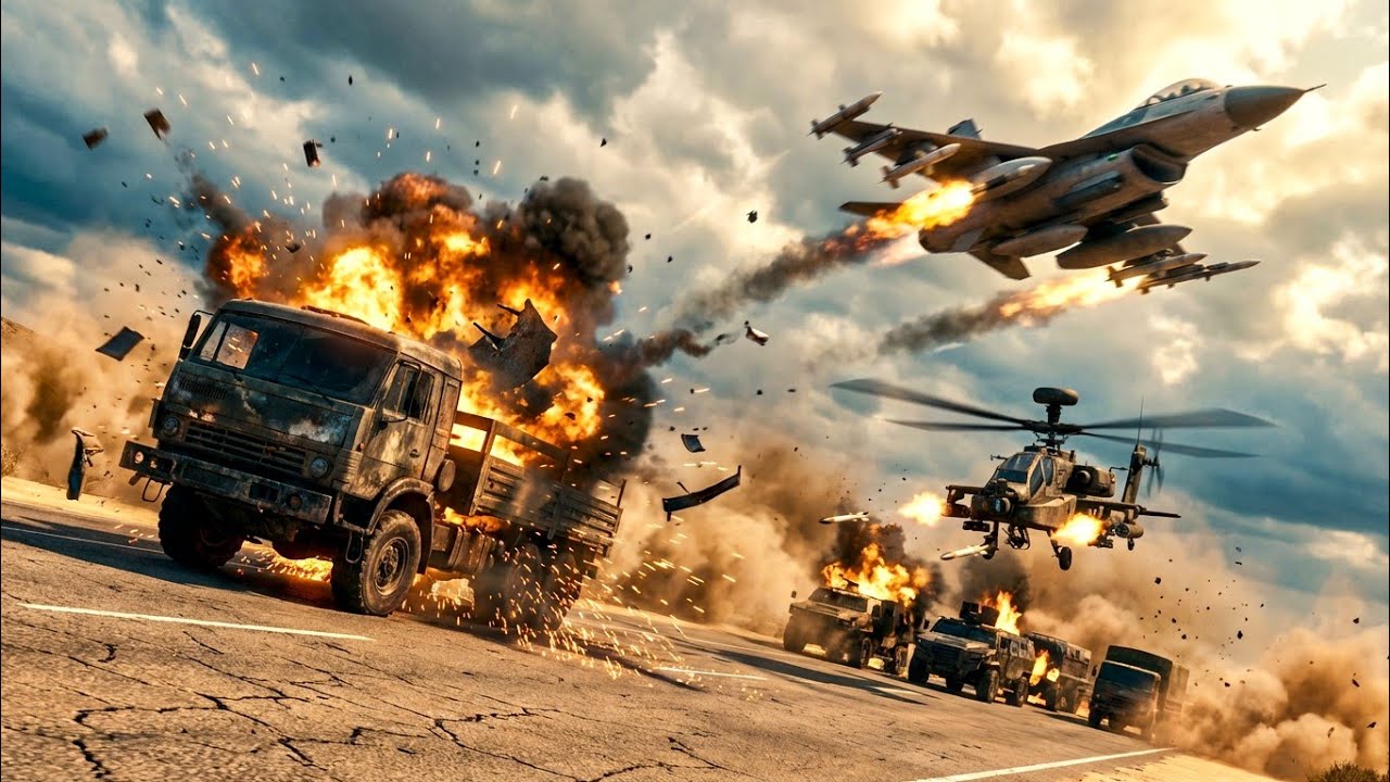 GTA 5 War Mod | Fighter Jets Destroy Military Convoy