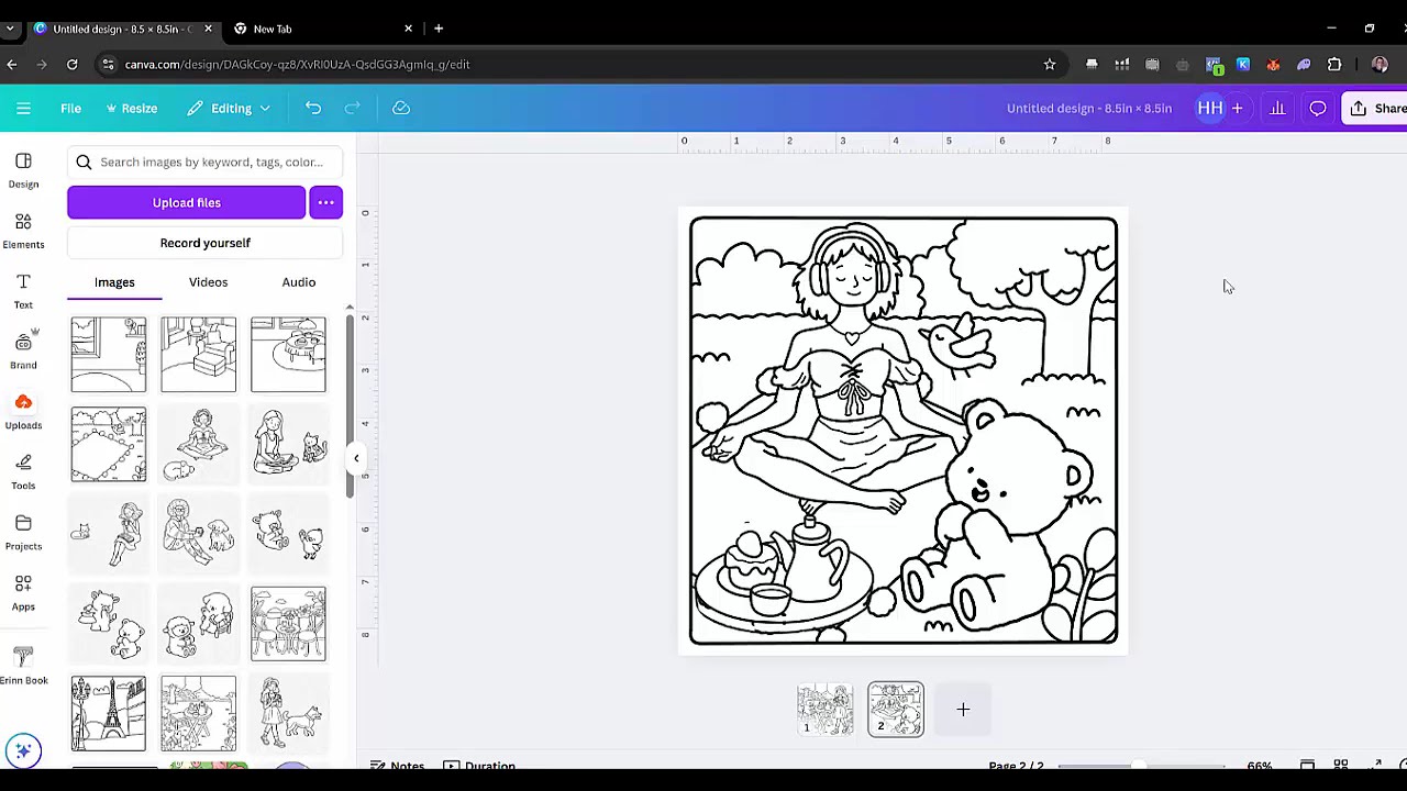 Create Coloring Pages Like Coco Wyo or Bobbie Goods Inside Canva Tutorial | Huw Hughes