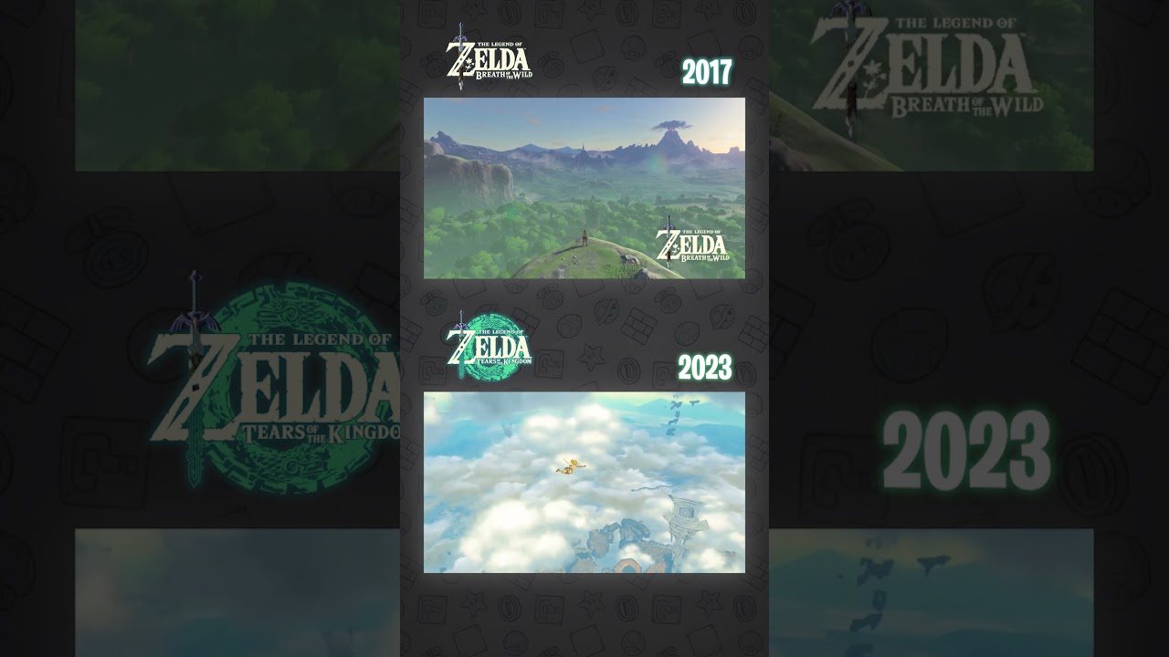 🔴 Opening Cutscene Zelda BOTW (2017) vs. TOTK (2023) 🔴 #zelda #nintendo #nintendoswitch #shorts