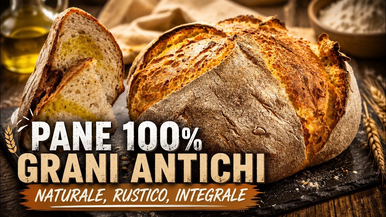 Pane con grani antichi lievitazione mista con esubero o solo lievito di birra