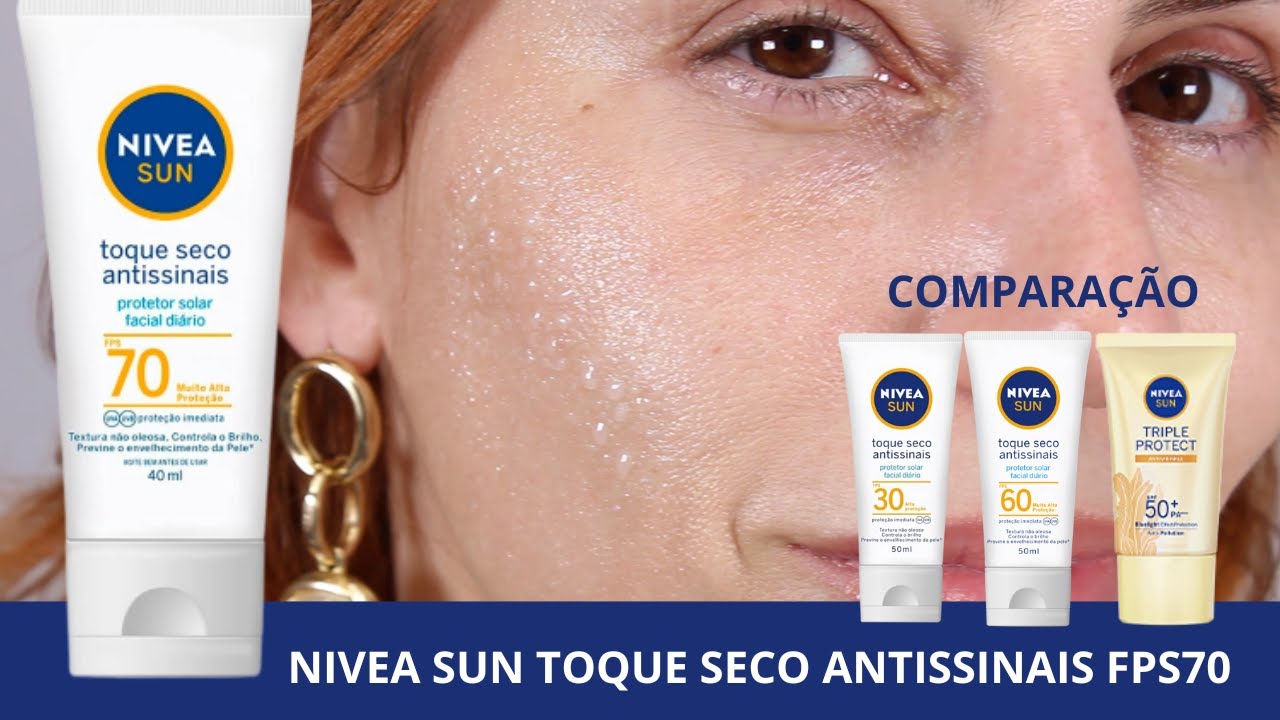Nivea Antissinais Toque Seco 70 protetor solar - resenha e comparação