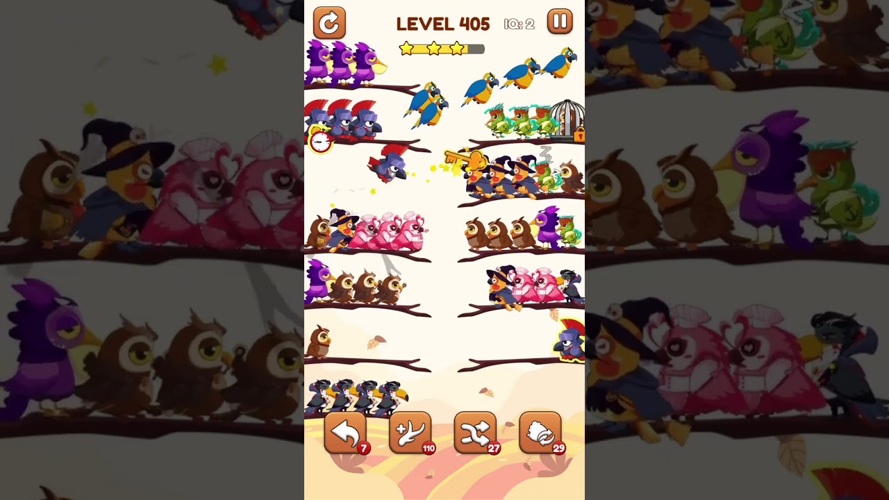 Bird Sort 2 Level 405 Solution | 