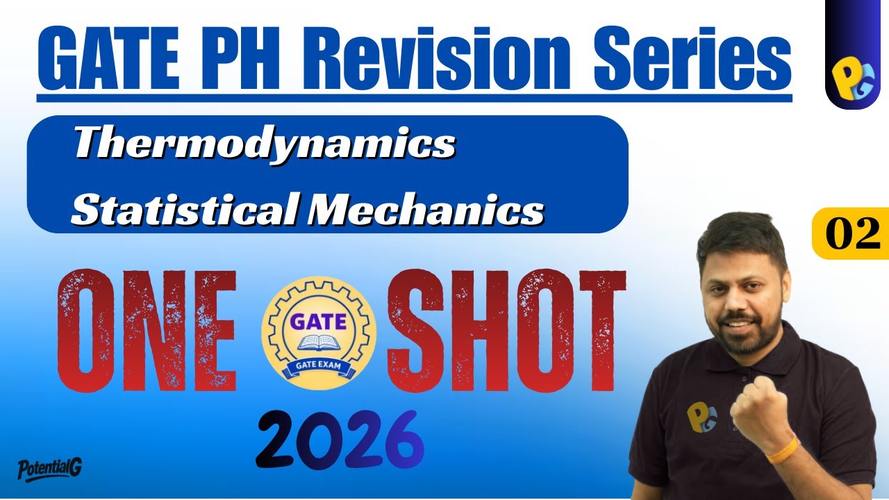 GATE Physics 2026 One Shot | Thermodynamics & Statistical Physics | POTENTIALG | Lalit Sir
