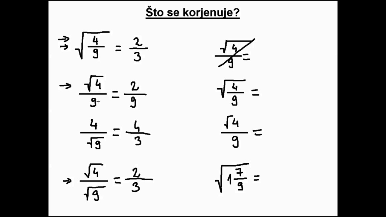 Kad korjenujemo samo jedan broj, kad više njih, a kad rezultat? Što se korjenuje? ... - ČESTE GREŠKE