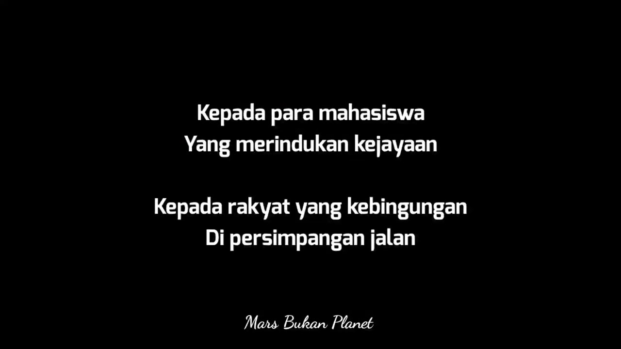 MARS MAHASISWA TOTALITAS PERJUANGAN | Lirik Lagu