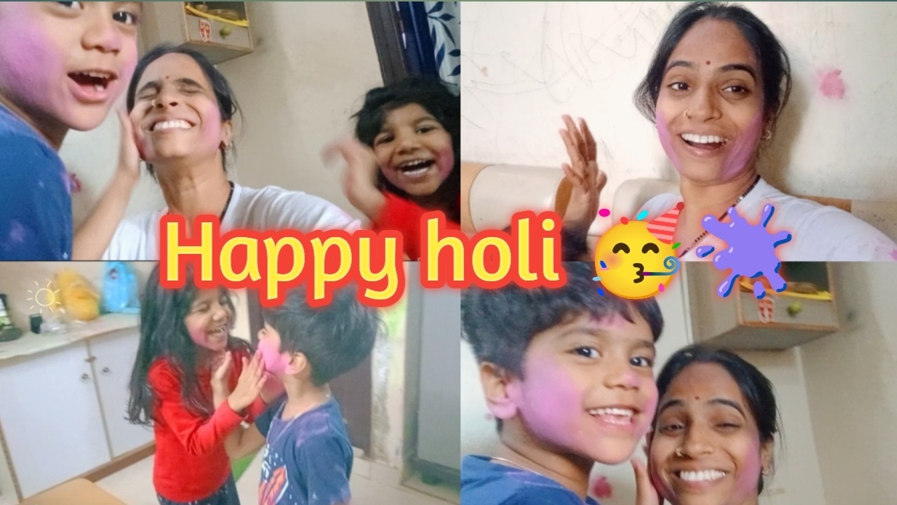 Kanha Pari  ke Saath Holi ki Pehli Masti 🌈🥰 #kanhavlogs1386