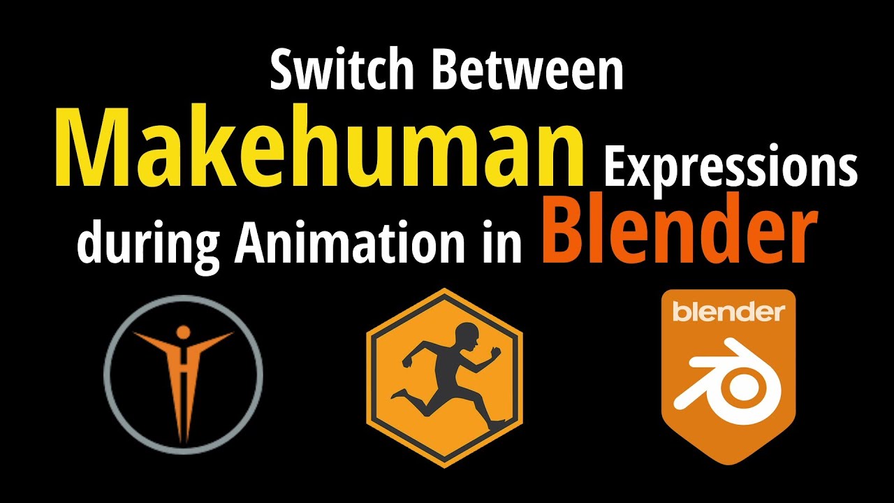 Switch Between Makehuman Facial Expressions With Mixamo Animation in Blender
